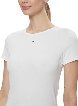 Camiseta Tommy Jeans Slim Branca para Mulher