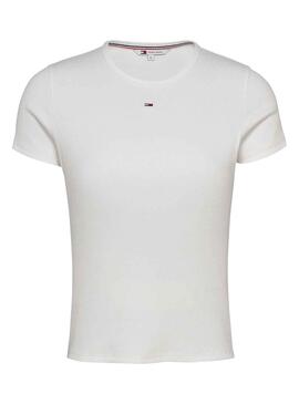 Camiseta Tommy Jeans Slim Branca para Mulher