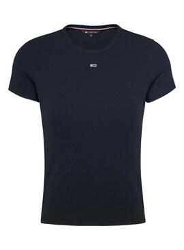 Camiseta Tommy Jeans Slim Marinho para Mulher.