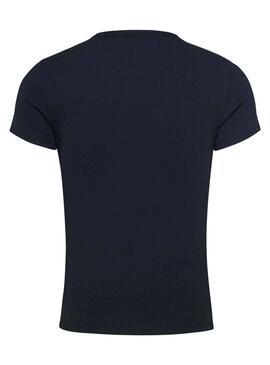 Camiseta Tommy Jeans Slim Marinho para Mulher.