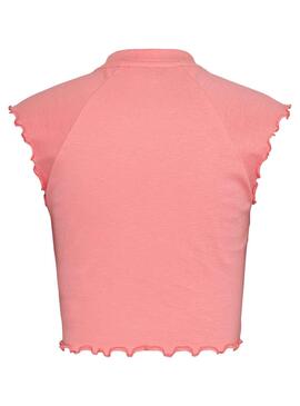 Camiseta Tommy Jeans Lock Rosa para Mulher.