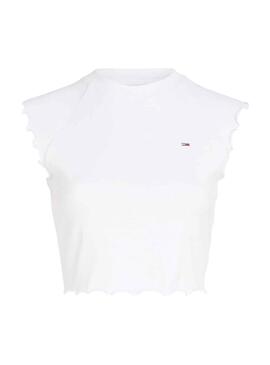 Camiseta Tommy Jeans Lock Branca para Mulher.