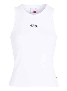 Camiseta Tommy Jeans Tank Branco para Mulher