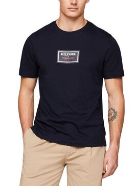 Camiseta Tommy Hilfiger Label HD Marinho Masculina