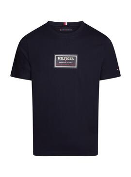 Camiseta Tommy Hilfiger Label HD Marinho Masculina