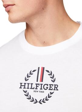 Camiseta Tommy Hilfiger Global Branca para Homem