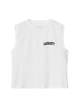 Camisa Carhartt University branca para mulher.