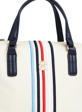 Bolsa Tommy Hilfiger Poppy Pequena Bege Para Mulher