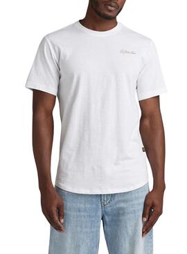 Camiseta G-Star Back Graphic Lash Branca Homem