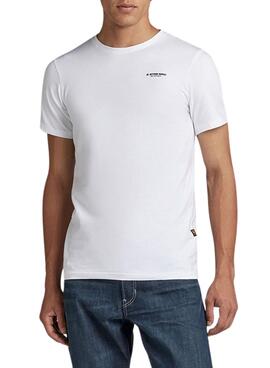 Camiseta G-Star Slim Base Branca Para Homem.