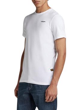 Camiseta G-Star Slim Base Branca Para Homem.