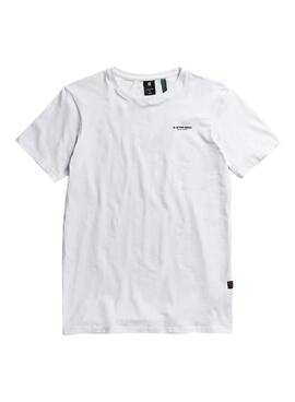 Camiseta G-Star Slim Base Branca Para Homem.