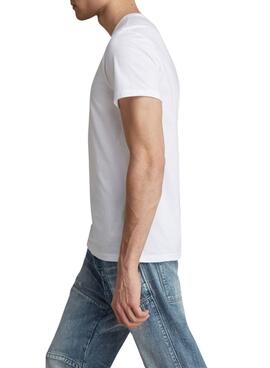 Camiseta G-Star Base Branca para Homem.