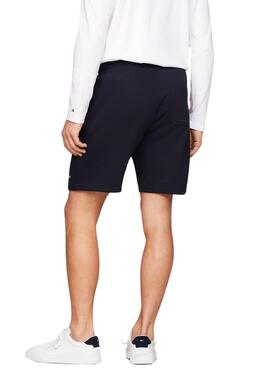 Bermudas Tommy Hilfiger Logo Marinho Para Homens