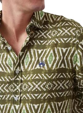 Camisa Altonadock Étnica Verde Para Homem