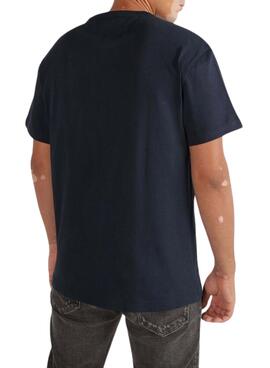 Camiseta Tommy Jeans Regular Corporativa Marinho.