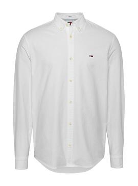 Camisa Tommy Jeans Entry Oxford Branca para Homem.