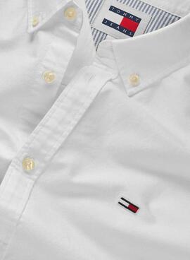 Camisa Tommy Jeans Entry Oxford Branca para Homem.