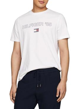 Camiseta Tommy Hilfiger 85 Branca para Homem.