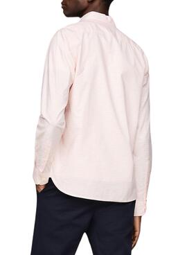 Camisa Tommy Hilfiger 1985 xadrez rosa masculina