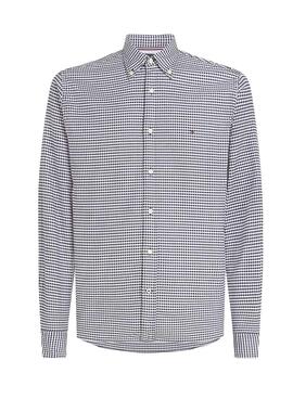 Camisa Tommy Hilfiger 1985 xadrez marinho masculina