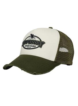 Boné Superdry Trucker Verde para Mulher