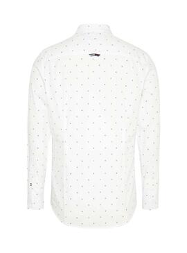 Camisa Tommy Jeans Disty Print Branco Para Home
