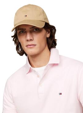 Boné Tommy Hilfiger Flag Soft Tostado Para Homem