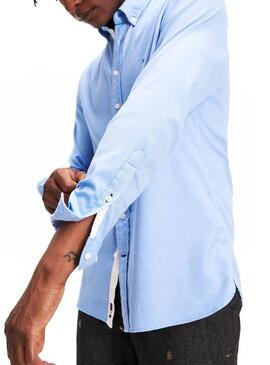 Camisa Tommy Hilfiger Flex Jasper Dobby Azul