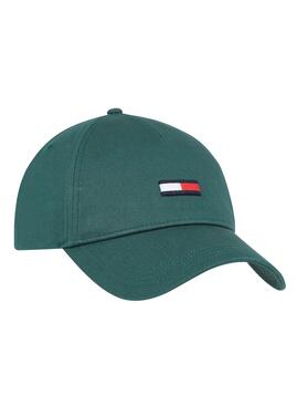 Boné Tommy Jeans Elongated Flag Verde