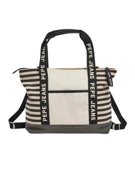 Bolsa Pepe Jeans Zoey Lottie Branco e Preto