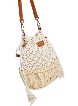 Bolsa Pepe Jeans Sienya Soleil Beige para Mulher.