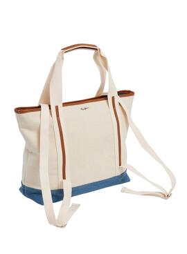 Bolsa Pepe Jeans Lizy Lottie Branca e Azul