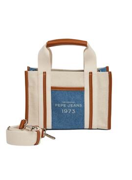 Bolsa Pepe Jeans Rebecca Lottie Branca e Azul