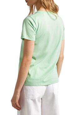 Camiseta Pepe Jeans Lorette Verde para Mulher.