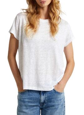 Camiseta Pepe Jeans Lilian Branco para Mulher