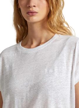 Camiseta Pepe Jeans Lilian Branco para Mulher