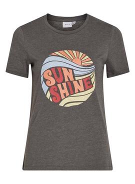 Camisa Vila Visunshine Cinza Escuro para Mulher.