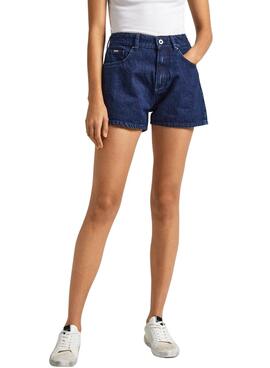 Shorts Jeans Pepe Jeans A-Line curta para mulher.