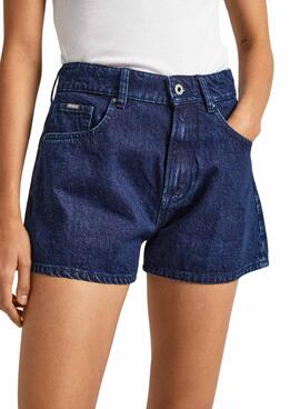 Shorts Jeans Pepe Jeans A-Line curta para mulher.