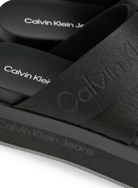 Sandálias Calvin Klein Jeans plataforma preto mulher.