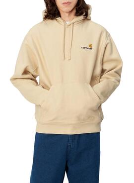 Moletom Carhartt American Script Hood Bege