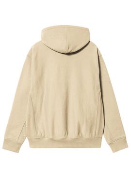 Moletom Carhartt American Script Hood Bege