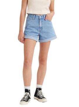 Shorts Levis Rolados Azul para Mulher.