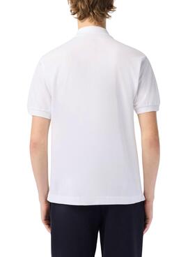 Polo Lacoste L1212 Lacoste Flocado Branco Homem