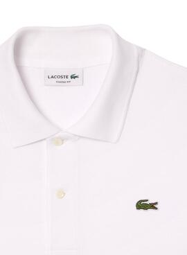 Polo Lacoste L1212 Lacoste Flocado Branco Homem