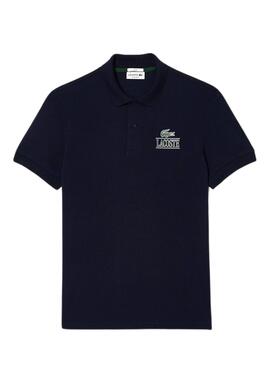 Camisa Lacoste Unissex Piqué Estampada 3D Branca