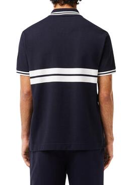 Polo Lacoste L1212 Insignia Marinha para Homem