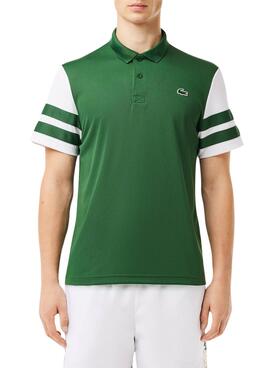 Polo Lacoste Tênis Ultra-Dry Colorblock Verde