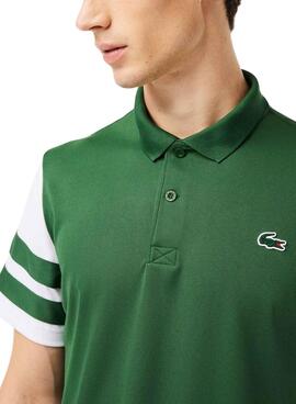 Polo Lacoste Tênis Ultra-Dry Colorblock Verde